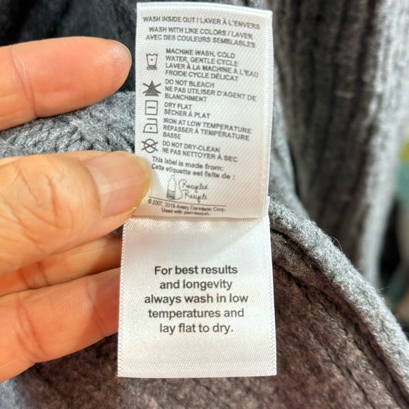 525. Denver hayes chunky rib-knitted open front cardigan, size L - Picture 6 of 7